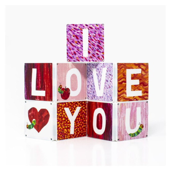 Set MAGNA-TILES Structures CreateOn Eric Carle ”Omida mâncăcioasă - LOVE” - 16 piese magnetice de construcție imprimate Set MAGNA-TILES Structures CreateOn Eric Carle ”Omida mâncăcioasă - LOVE” - 16 piese magnetice de construcție imprimate