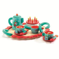 Set aniversar turcoaz Djeco - tortul și ceaiul lui Fox Set aniversar turcoaz Djeco - tortul și ceaiul lui Fox