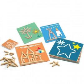 Jucării educative Eduludo Sticks, joc geometric amuzant Djeco