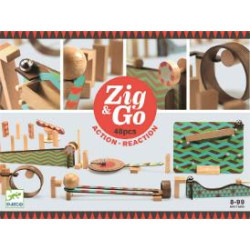 Zig and Go Big Boum Wall Rouge, set de construcție Djeco trasee, 48 de piese Zig and Go Big Boum Wall Rouge, set de construcție Djeco trasee, 48 de piese