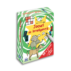 Jocuri de inteligență - 50 de cartonașe laminate + o cariocă scrie-șterge