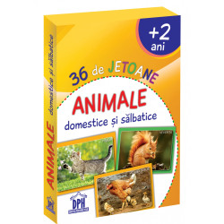 36 Cartonașe Animale domestice și sălbatice 36 Cartonașe Animale domestice și sălbatice