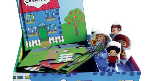 Casa Mea Set Carte Puzzle Jucarii Figurine Din Lemn