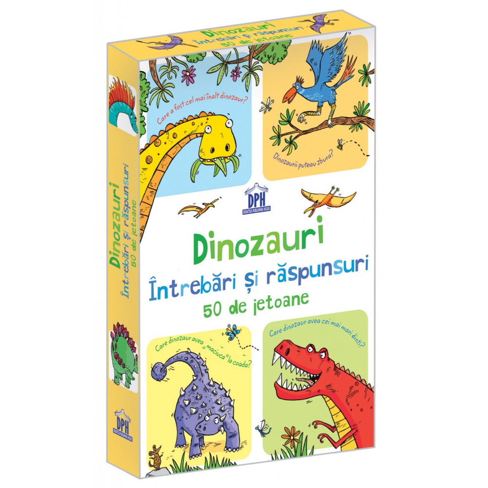 Dinozauri - Întrebări și răspunsuri - 50 Cartonașe Usborne în limba română