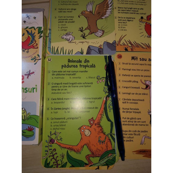 Animale - Întrebări și răspunsuri - 50 Cartonașe Usborne în limba română