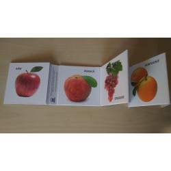 Fructe - carte cartonată ”acordeon” pentru bebeluși și copii mici