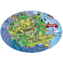 România - Călătorește, învață, explorează - puzzle + carte România - Călătorește, învață, explorează - puzzle + carte