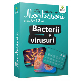 Bacterii și virusuri - Cărți de joc educative Montessori pentru 6-12 ani