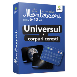 Universul. Corpuri cerești - Cărți de joc educative Montessori pentru 6-12 ani Universul. Corpuri cerești - Cărți de joc educative Montessori pentru 6-12 ani