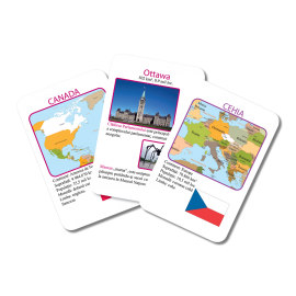 Țări şi capitale - Cărți de joc educative - EduCard Expert