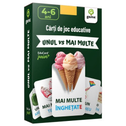 Unul versus mai multe - EduCard Junior Plus - Cărți de joc educative