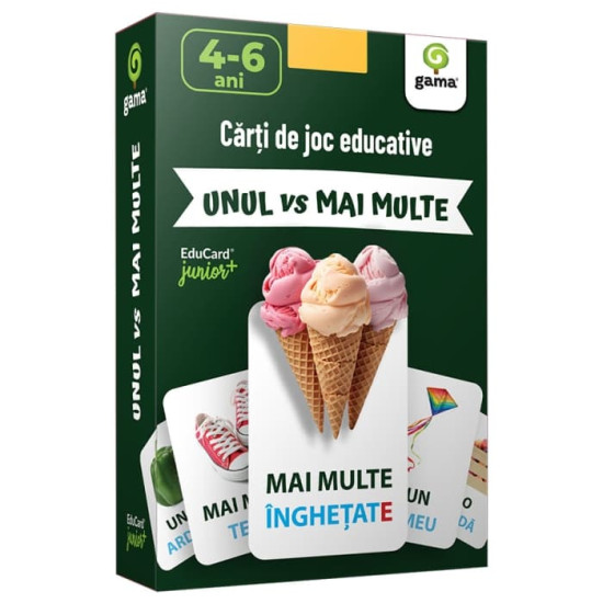 Unul versus mai multe - EduCard Junior Plus - Cărți de joc educative Unul versus mai multe - EduCard Junior Plus - Cărți de joc educative
