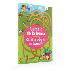 Animale de la fermă - Carte de colorat cu activităţi Animale de la fermă - Carte de colorat cu activităţi