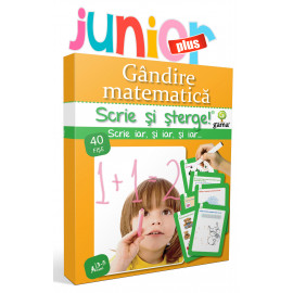 Gândire matematică • 3-5 ani - Scrie și șterge - Junior Plus