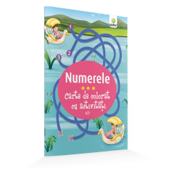 Numerele - Carte de colorat cu activităţi Numerele - Carte de colorat cu activităţi