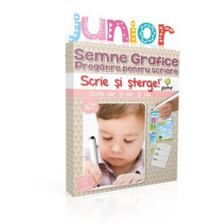 Semne grafice. Pregătire pentru scriere - Scrie și șterge - Junior Semne grafice. Pregătire pentru scriere - Scrie și șterge - Junior