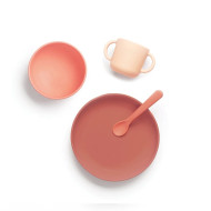 Set pentru masă EKOBO Premium Coral din silicon pentru copii