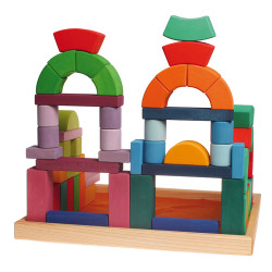 Set de construit GRIMM’S Romanesque, cu piese mari din lemn
