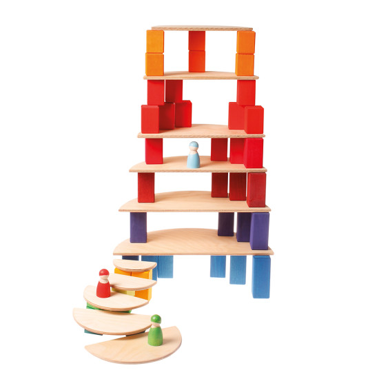 Set Semicercuri Natur, 11 placaje din lemn de mesteacăn Grimm's Spiel und Holz Design