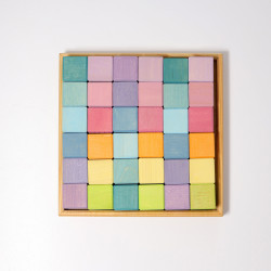 Cuburi Grimms Mozaic Pastel, set mediu Cuburi Grimms Mozaic Pastel, set mediu