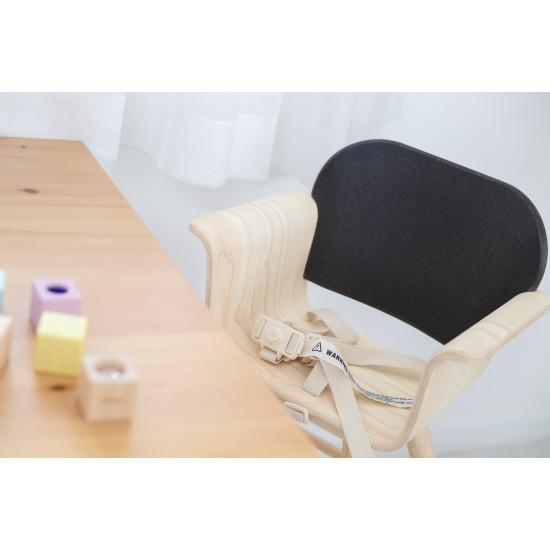 Scaun de masă pentru copii Plan Toys negru