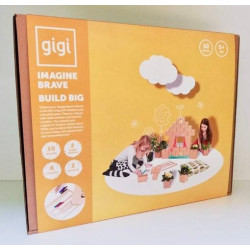 Set de 30 blocuri de construcție din carton GIGI BLOKS XL - cu creioane colorate și forme Set de 30 blocuri de construcție din carton GIGI BLOKS XL - cu creioane colorate și forme