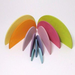 Set Semicercuri Pastel 11 placaje din lemn de mesteacăn Grimm's Spiel und Holz Design