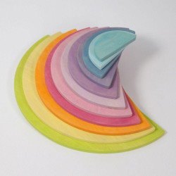 Set Semicercuri Pastel 11 placaje din lemn de mesteacăn Grimm's Spiel und Holz Design