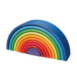 Set Curcubeu 10 piese din lemn de tei Grimms Sunset