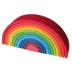 Set Curcubeu 12 piese din lemn de tei Grimms (Rainbow Mare)