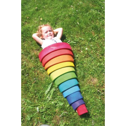 Set Curcubeu 12 piese din lemn de tei Grimms (Rainbow Mare) Set Curcubeu 12 piese din lemn de tei Grimms (Rainbow Mare)