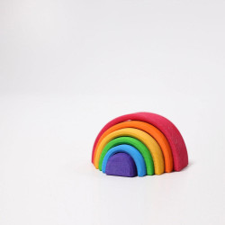 Set Mini-Curcubeu 6 piese din lemn de tei Grimms (Rainbow Mic) Set Mini-Curcubeu 6 piese din lemn de tei Grimms (Rainbow Mic)