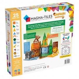 Set Magna-Tiles Safari Animals - 25 piese magnetice de construcție cu animăluțe