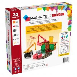 Set Magna-Tiles Builder - 32 piese magnetice de construcție ”Șantier”