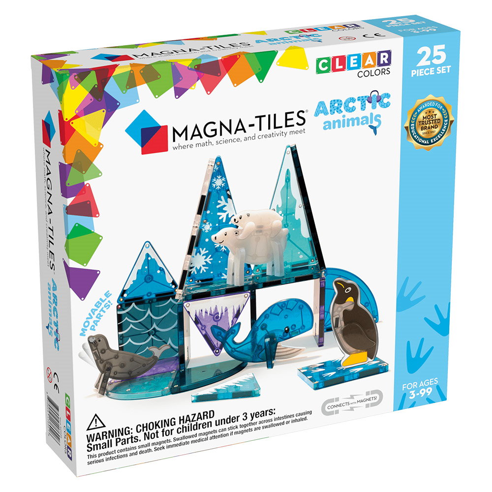 Set Magna-Tiles Arctic Animals - 25 piese magnetice de construcție cu animăluțe