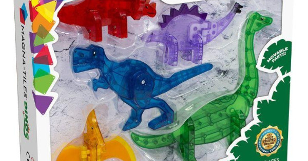 Set Magna Tiles Dinos 5 Figurine Magnetice