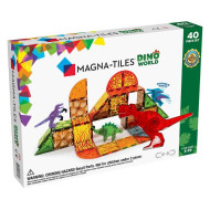 Set MAGNA-TILES Dino World 40 de piese magnetice de construcție Set MAGNA-TILES Dino World 40 de piese magnetice de construcție