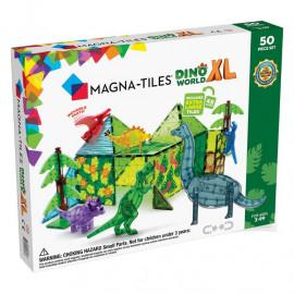 Set Magna-Tiles - Dino World XL 50 de piese magnetice de construcție