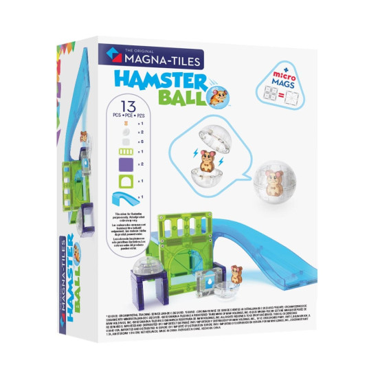 Set MAGNA-TILES Hamster Ball - 13 piese magnetice de construcție Set MAGNA-TILES Hamster Ball - 13 piese magnetice de construcție