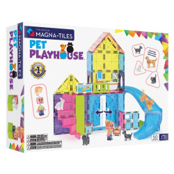 Set MAGNA-TILES Pet Playhouse - 50 piese magnetice de construcție
