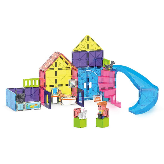 Set MAGNA-TILES Pet Playhouse - 50 piese magnetice de construcție Set MAGNA-TILES Pet Playhouse - 50 piese magnetice de construcție