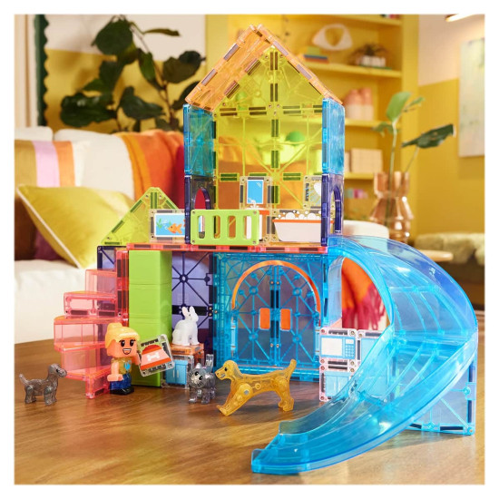 Set MAGNA-TILES Pet Playhouse - 50 piese magnetice de construcție Set MAGNA-TILES Pet Playhouse - 50 piese magnetice de construcție