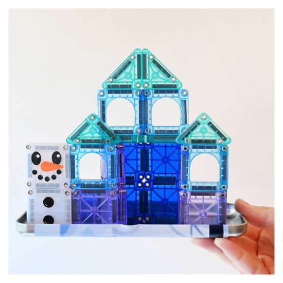 Set MAGNA-TILES MicroMAGS Travel Set Winter Wonder - 26 piese magnetice de construcție mici Set MAGNA-TILES MicroMAGS Travel Set Winter Wonder - 26 piese magnetice de construcție mici