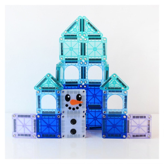 Set MAGNA-TILES MicroMAGS Travel Set Winter Wonder - 26 piese magnetice de construcție mici Set MAGNA-TILES MicroMAGS Travel Set Winter Wonder - 26 piese magnetice de construcție mici