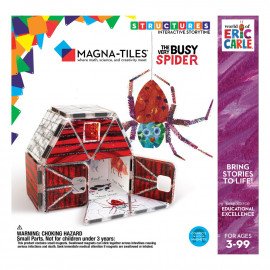 Set Magna-Tiles Structures CreateOn Eric Carle ”Păianjenul cel harnic”  - 17 piese magnetice de construcție imprimate