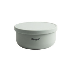 Bol din silicon cu capac Magni Dusty Blue