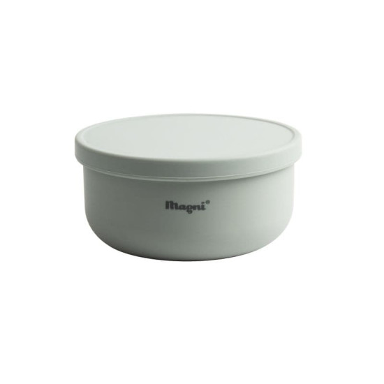 Bol din silicon cu capac Magni Dusty Blue