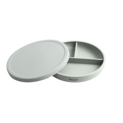Farfurie compartimentată cu capac Magni Dusty Blue din silicon