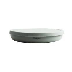 Farfurie compartimentată cu capac Magni Dusty Blue din silicon