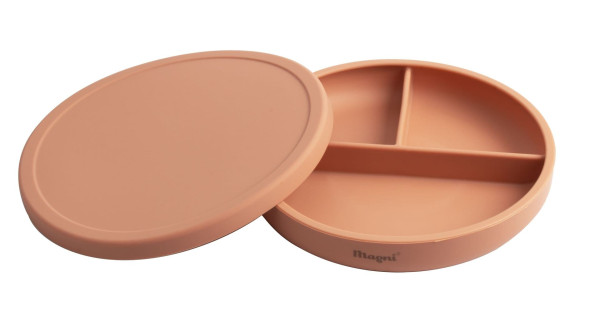 Farfurie Compartimentata Capac Magni Terra Cotta Silicon